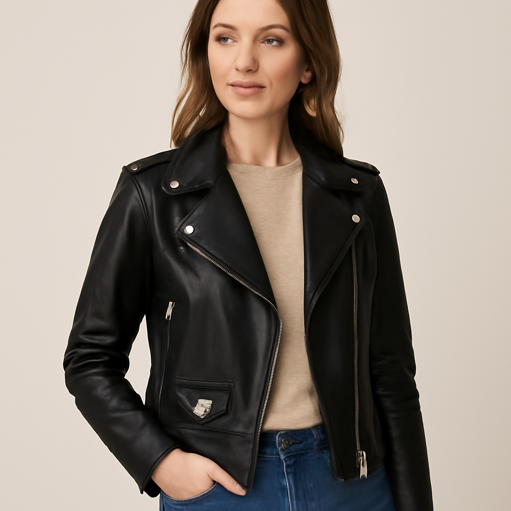 biker jacket dames leren
