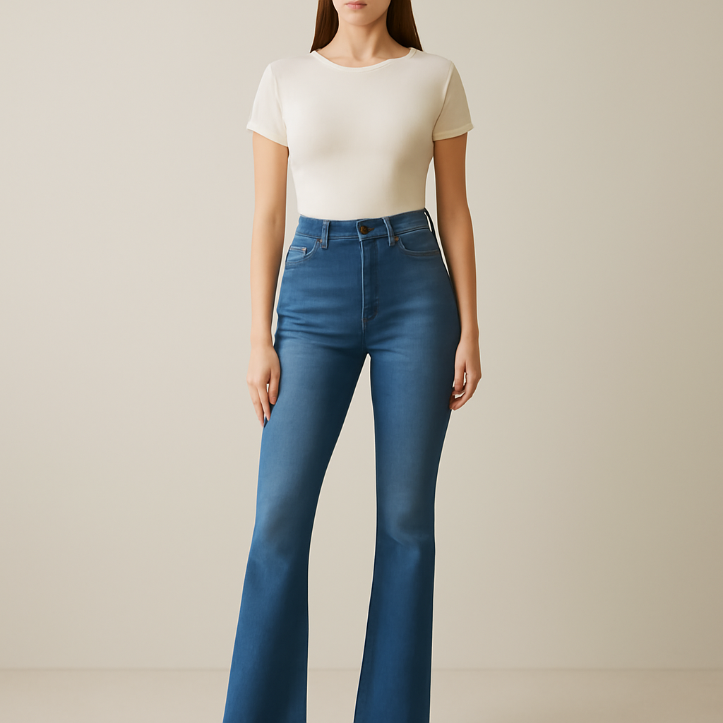 flared jeans dames high waist